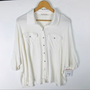 COPY - Free People Milk Blossom Top Buttons down